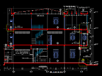 Bản vẽ CAD Full kiến trúc nhà ở gia đình 2 lầu 1 trệt 6x17.2m